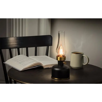 Abbott - Lantern LED Lamp w/Chimney Black 10.5’’H
