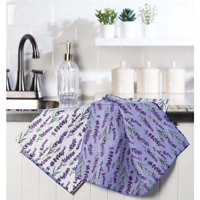 Abbott - Lavender Dbl Sided Kitchen Towel 17x29’’
