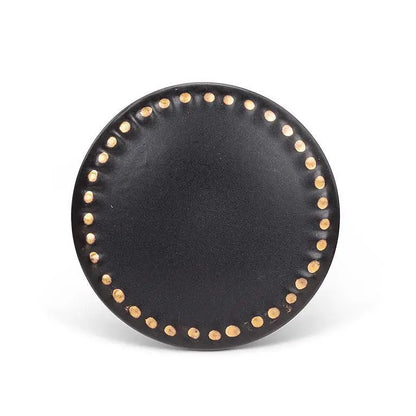 Matte Black Knob with Gold Dot Edge - PABOOM