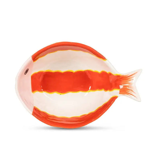 Abbott - Md Striped Fish Bowl Orange/Pink 6’’L