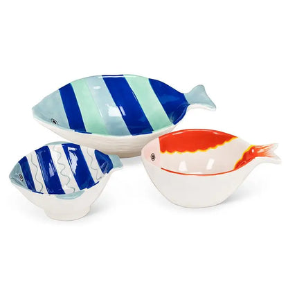 Abbott - Md Striped Fish Bowl Orange/Pink 6’’L