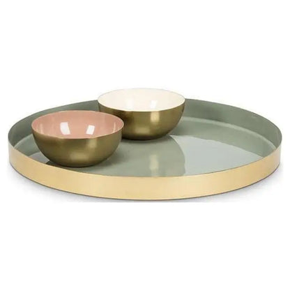 Abbott - Med Round Enamel Tray Green 12’’D