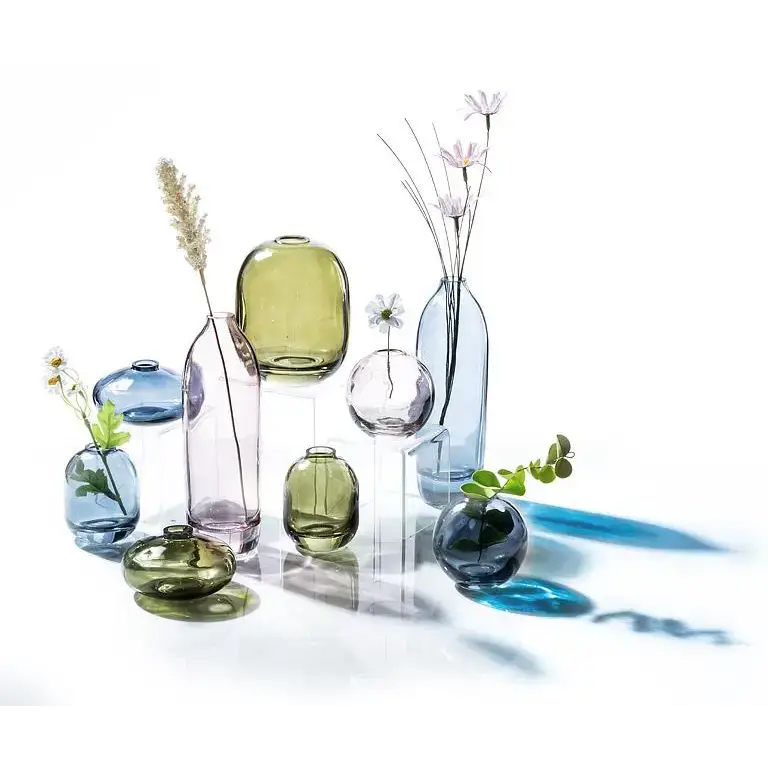 Abbott - Md Barrel Bud Vase Dark Blue 4.5’’H