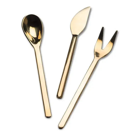 Modern Cocktail Fork - Gold