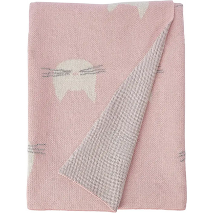 Pink Cat Face Throw - PABOOM