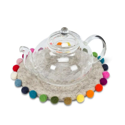 Pompom Edge Trivet Light Grey - PABOOM