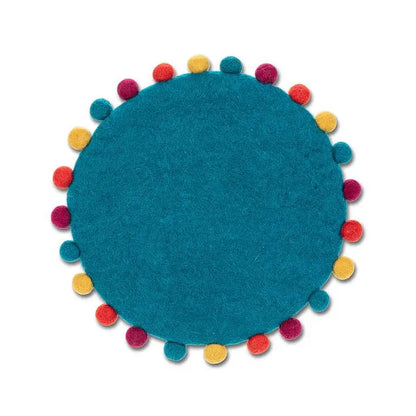 Pompom Edge Trivet Turquoise - PABOOM