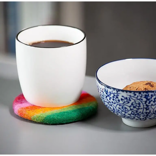 Rainbow Stripe Felt Coaster - PABOOM