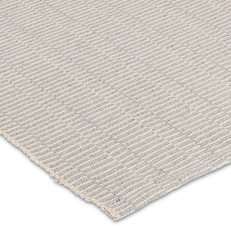 Abbott - Short Stripe Woven Rug Blue + Ivory