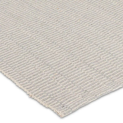 Abbott - Short Stripe Woven Rug Blue + Ivory