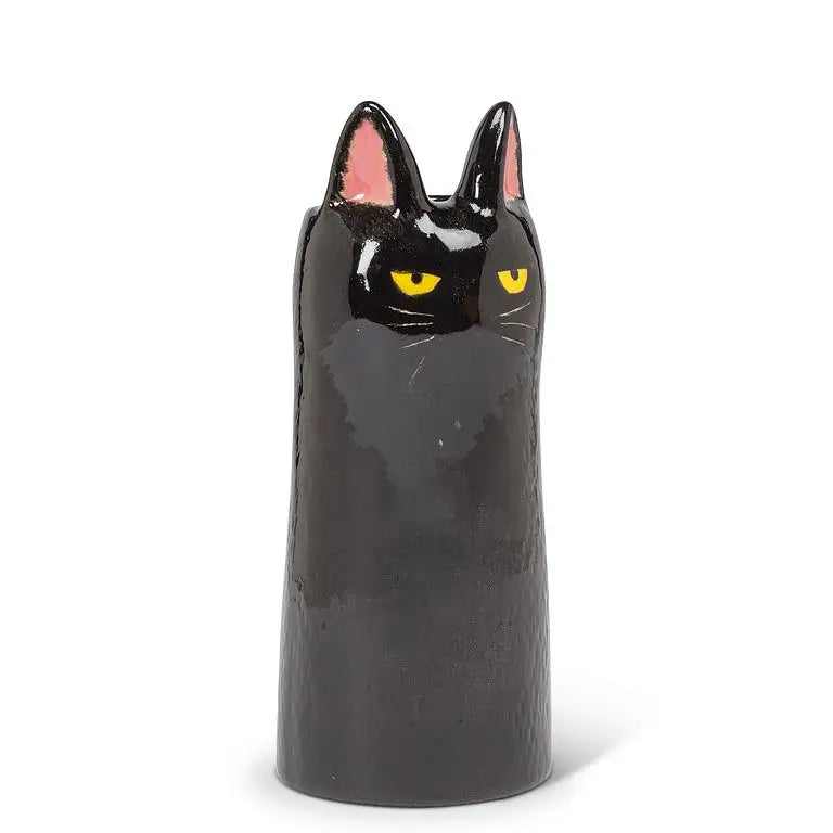Abbott - Skinny Cat Vase Black 6’’H