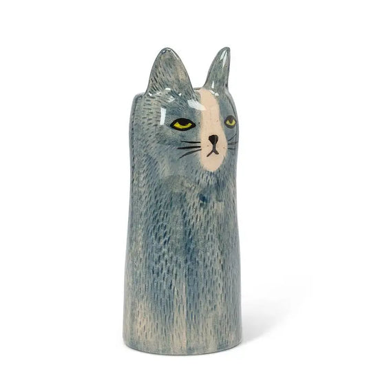 Abbott - Skinny Cat Vase Blue 6’’H