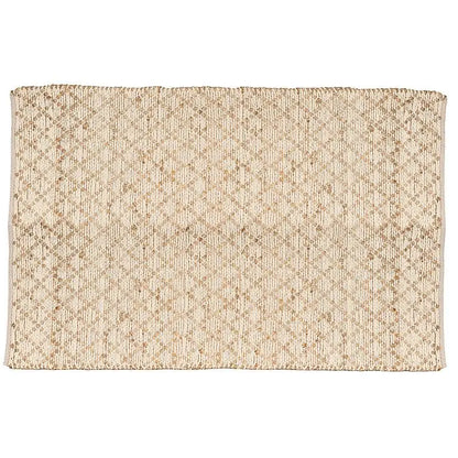 Abbott - Sm Diamond Weave Mat Ivory/Nat 3x5’