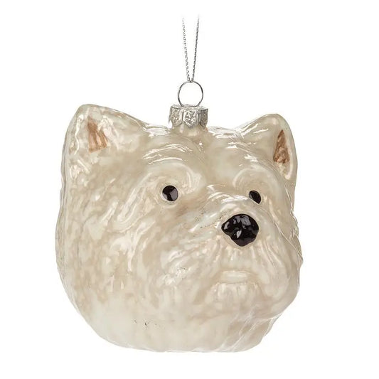 Abbott - Westie Face Ornament 3.5’’H