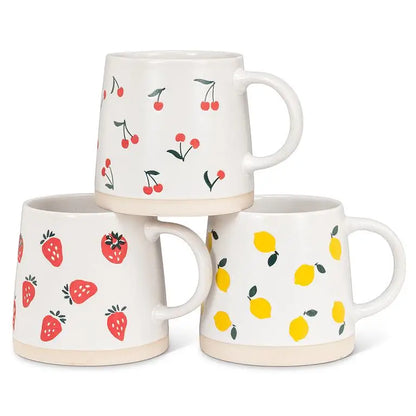 Abbott - Wide Base Mug w/Cherries 3.5’’H 14oz.