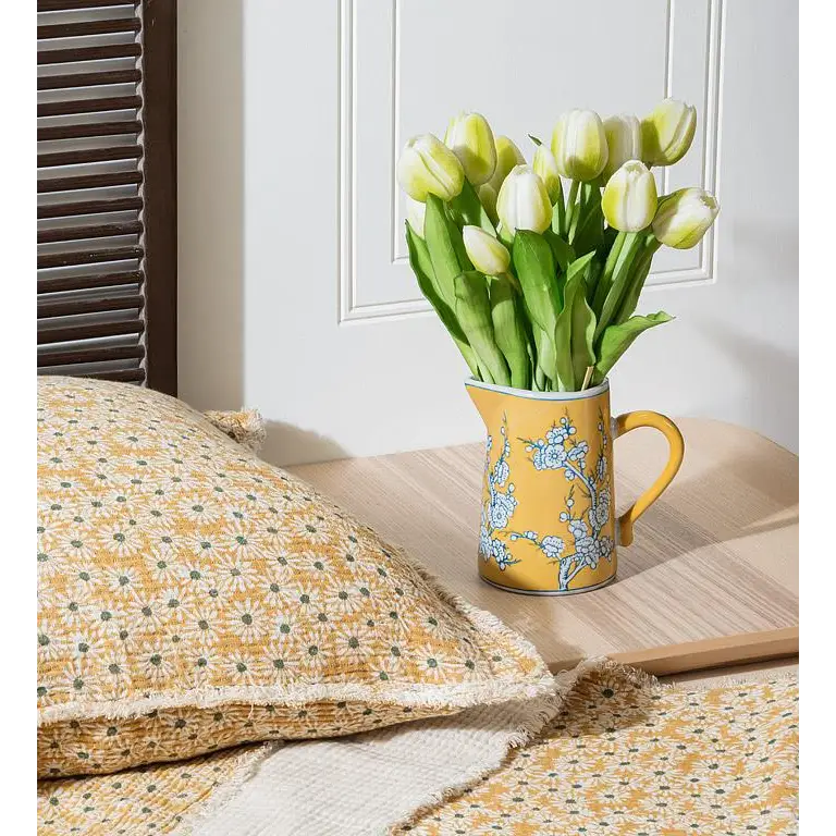 Abbott - Yellow Daisy Square Pillow 20’’Sq