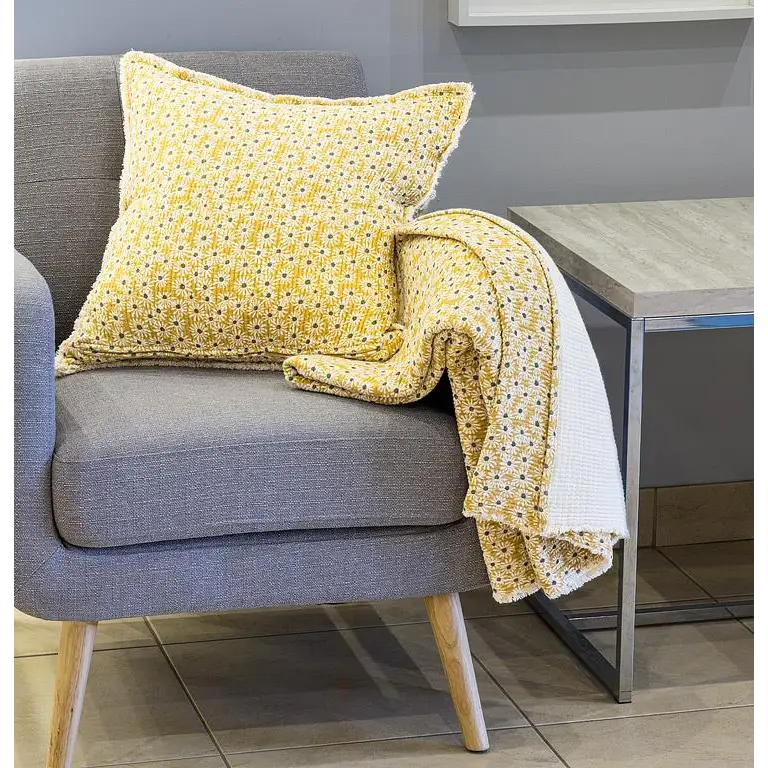 Abbott - Yellow Daisy Square Pillow 20’’Sq