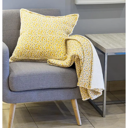 Abbott - Yellow Daisy Square Pillow 20’’Sq