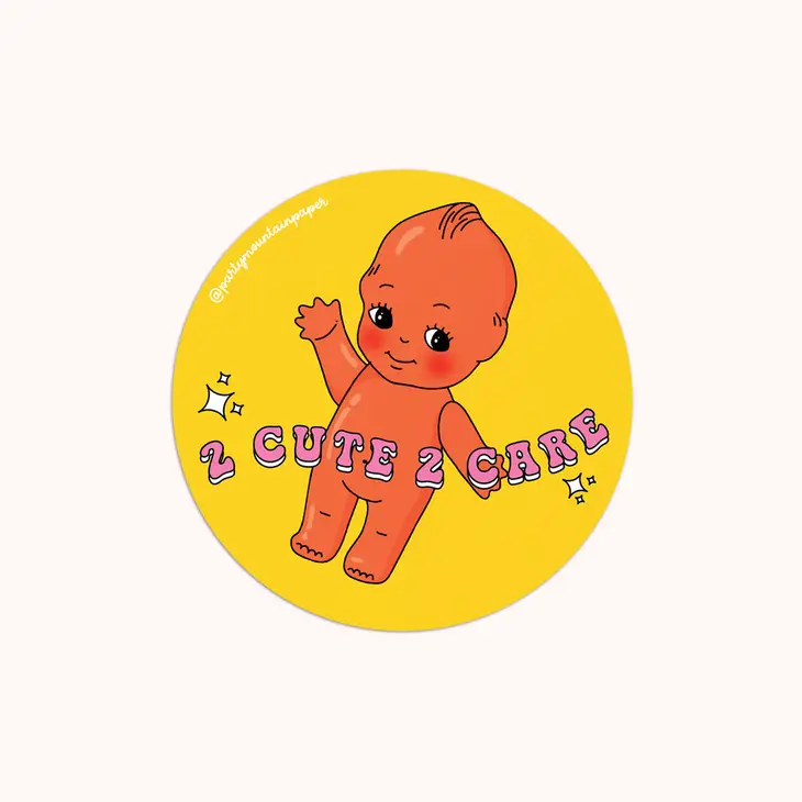 2 Cute 2 Care Sticker