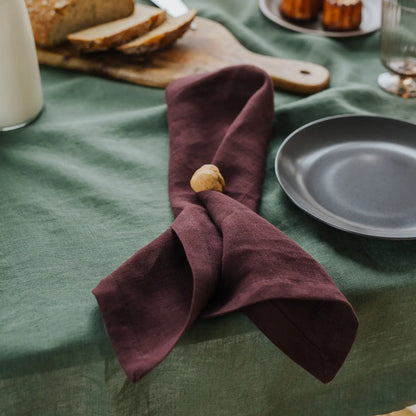 Deep Purple Linen Napkins