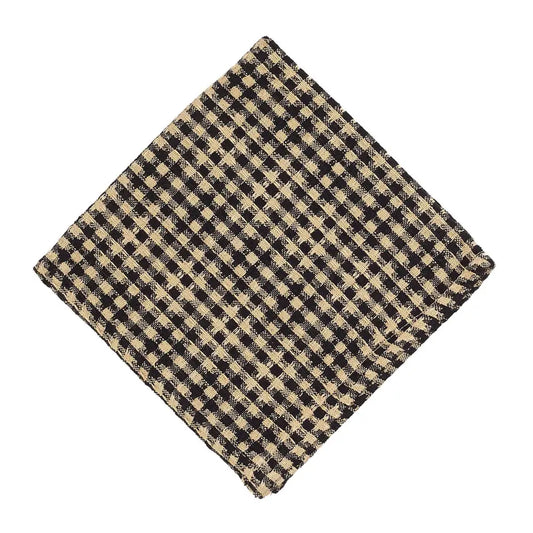 Accent Linen - Dish Cloth - Star Black Check