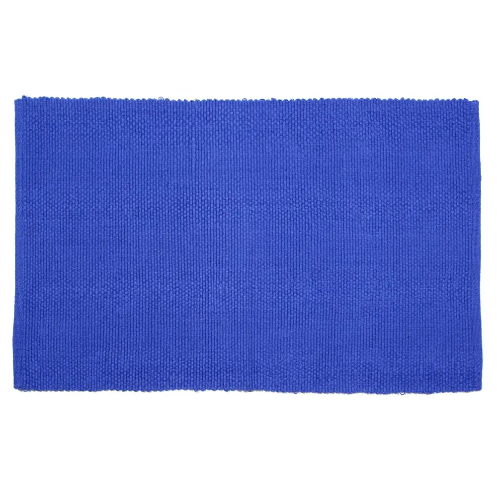 Accent Linen - Floor Mats Ribbed - ’100% Cotton - Blue