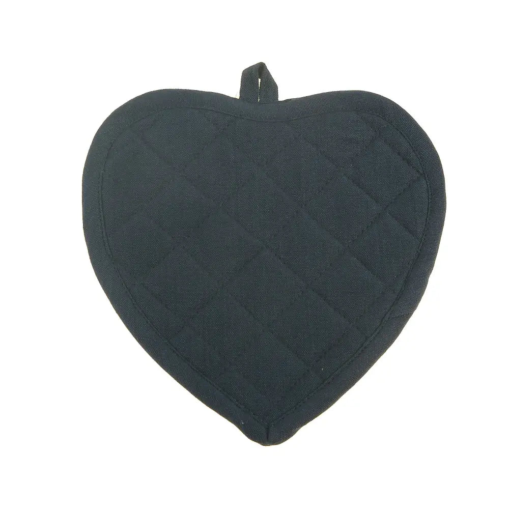 Accent Linen - Pot Holder Heart Shaped - Black