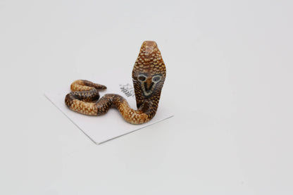 Naja Spectacled Cobra Porcelain Miniature