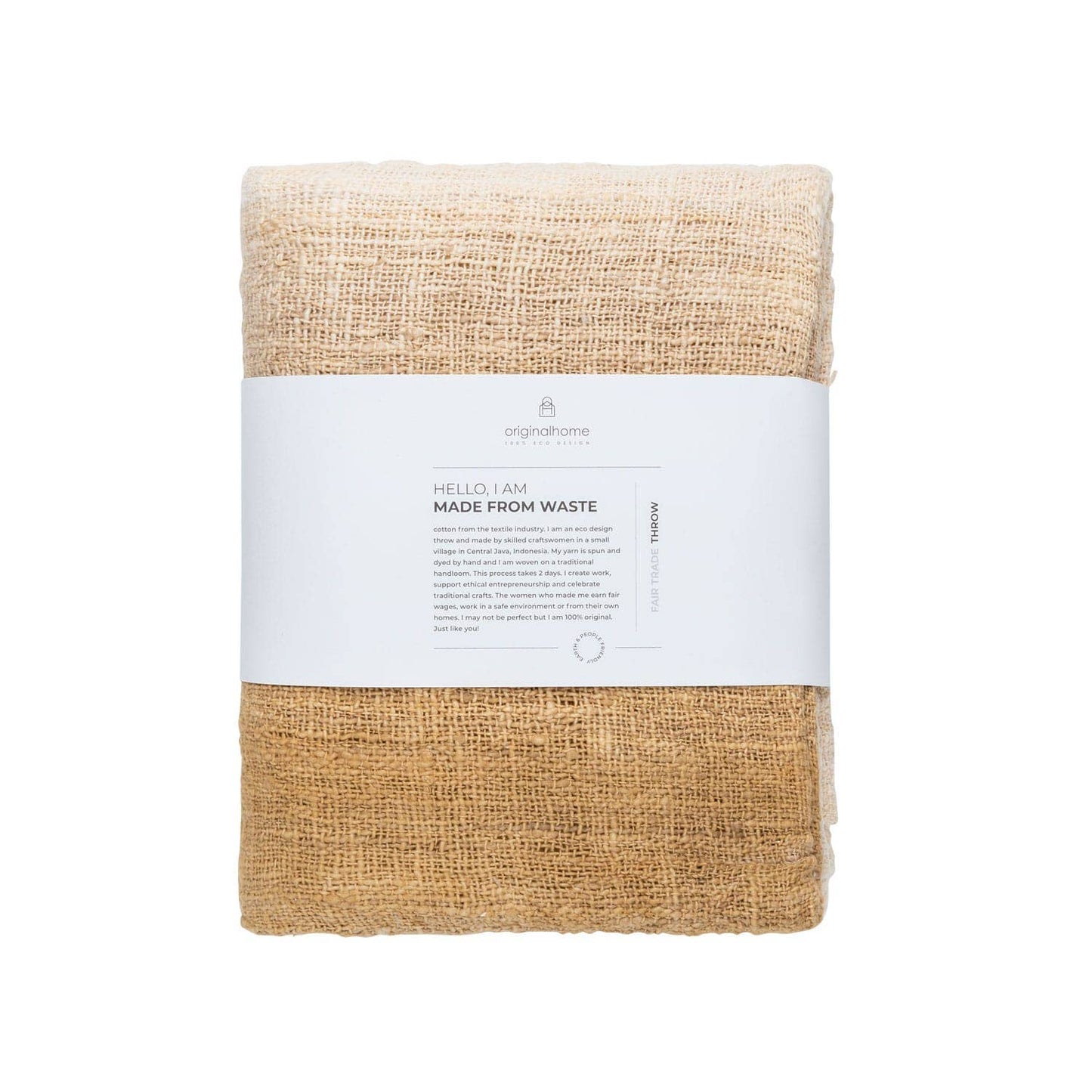 Waste Cotton Throw - Dark Grey