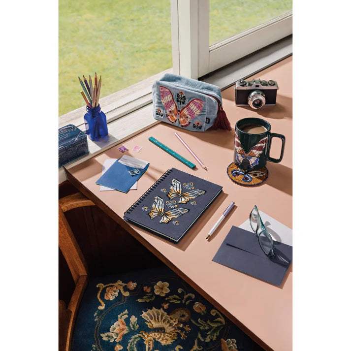 Aurora embroidered pouch shown from the back – PABOOM