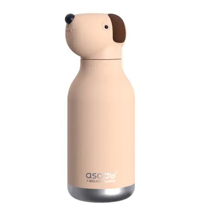 Bestie Vaccum Insulated Water Bottle - Beige Dog