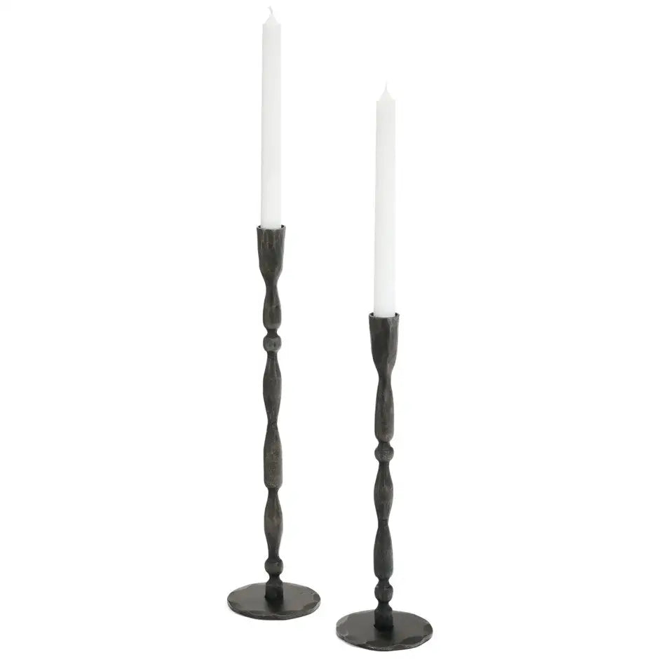 Antique Black Iron Candle Holder - PABOOM