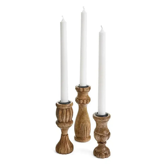 Mango Wood Candle Holder - 2x5”