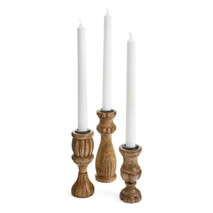 Mango Wood Candle Holder - 2x6”