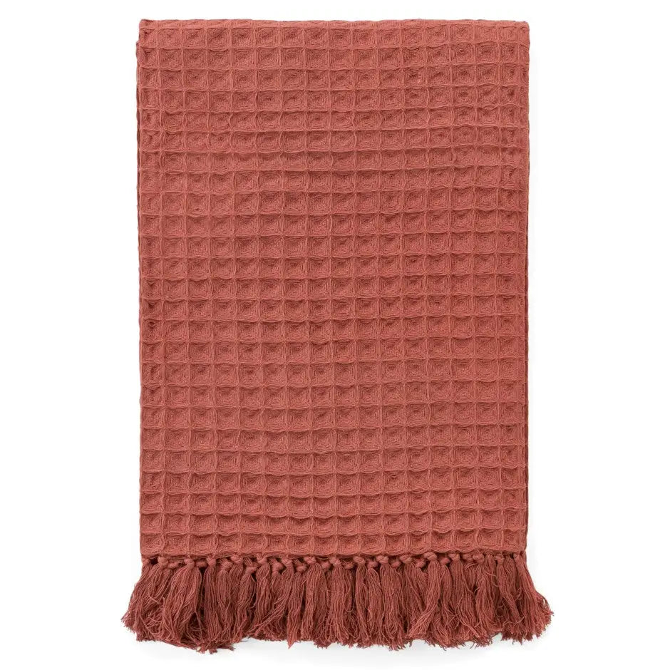 ADV - Cotton Waffle Throw Dark Pink