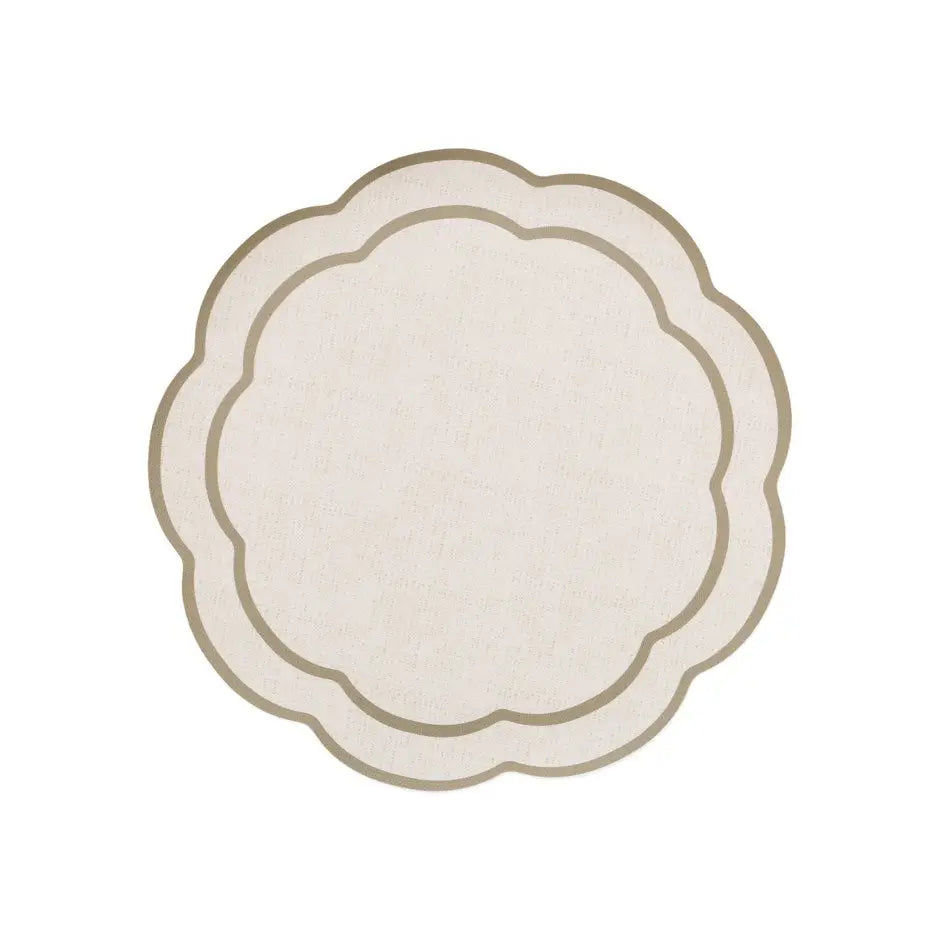 ADV - Curvy Grey/Olive PVC Round Placemat