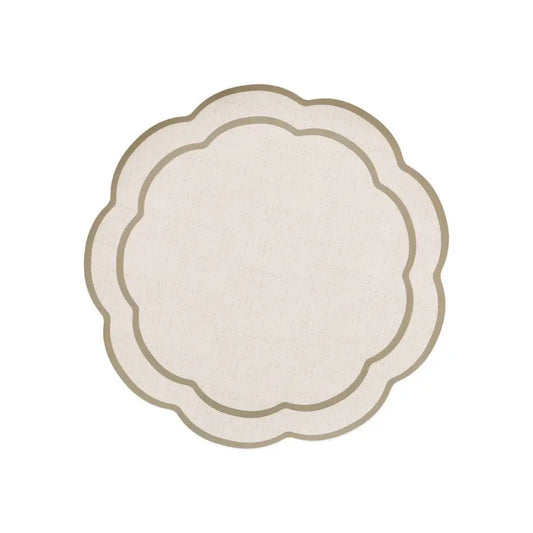 ADV - Curvy Grey/Olive PVC Round Placemat