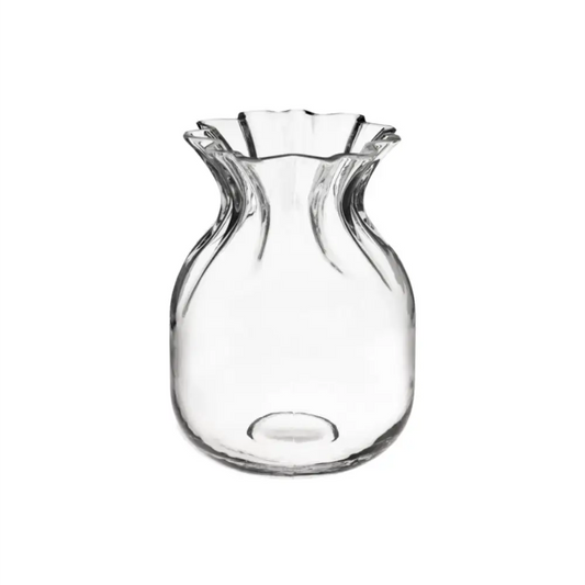 Curvy Top Clear Vase - PABOOM