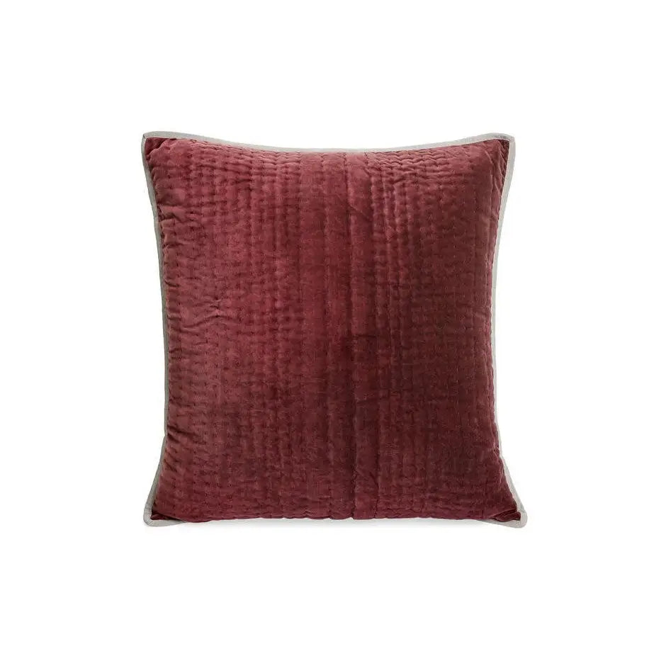 ADV - Cushion Quilted Velvet Bordeaux 24x24’’