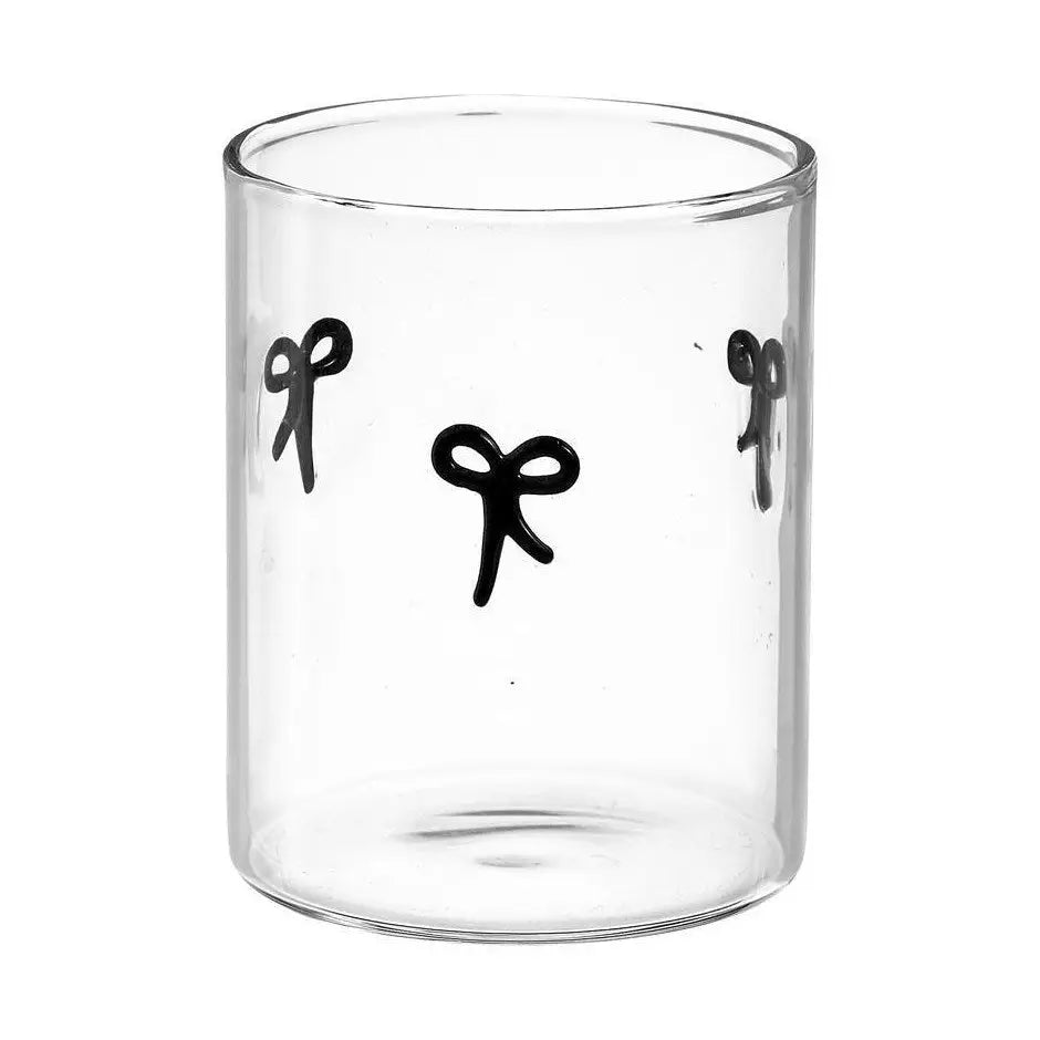 ADV - Drinking Glass Black Bow