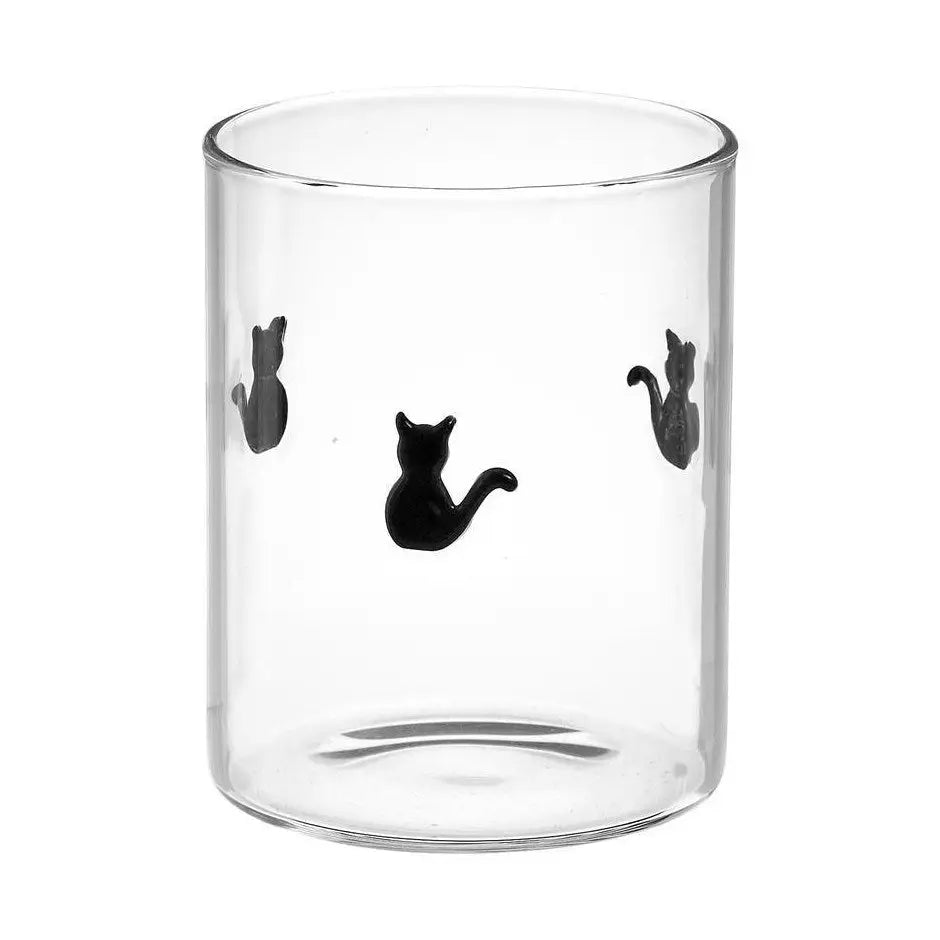 ADV - Drinking Glass Black Cat