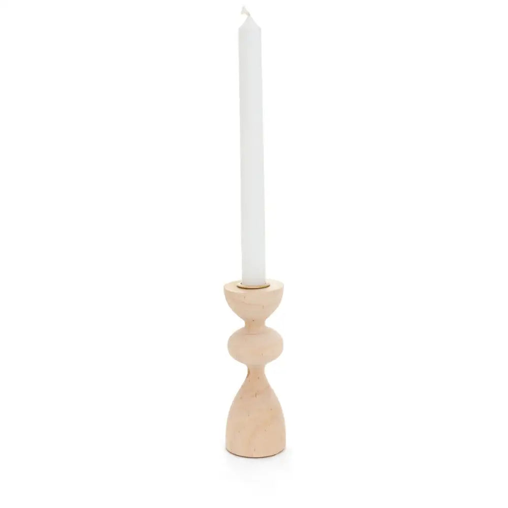 Laconia Candle Holder Wood Natural LG. - PABOOM