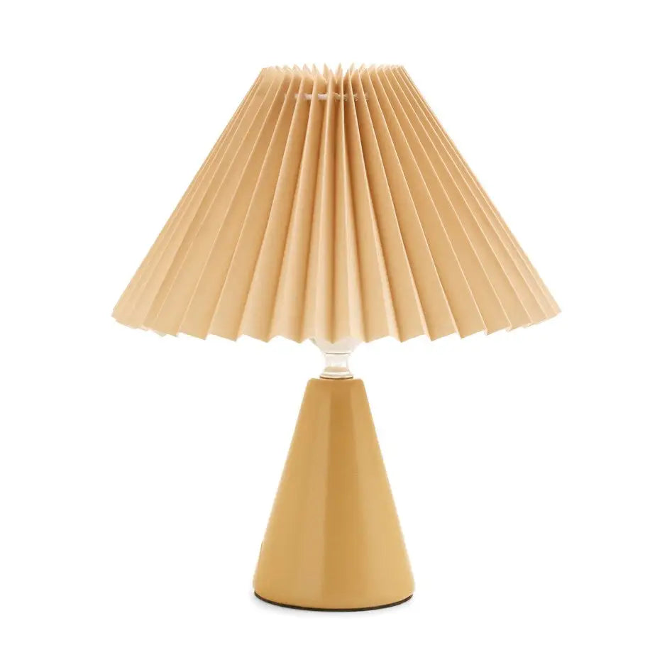 ADV - Light Yellow Table Lamp with Pleated Shade