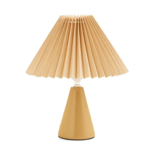 ADV - Light Yellow Table Lamp with Pleated Shade