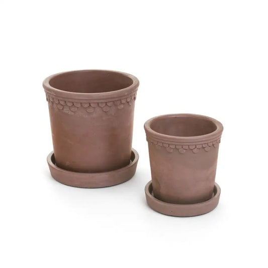 ADV - Planter W/Saucer Ceramic Tobacco 5x5’’