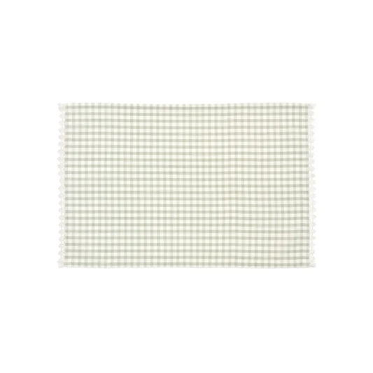 ADV - Sage + Off White With Lace Trim Placemat