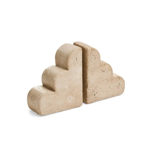Travertine Look Bookends - PABOOM