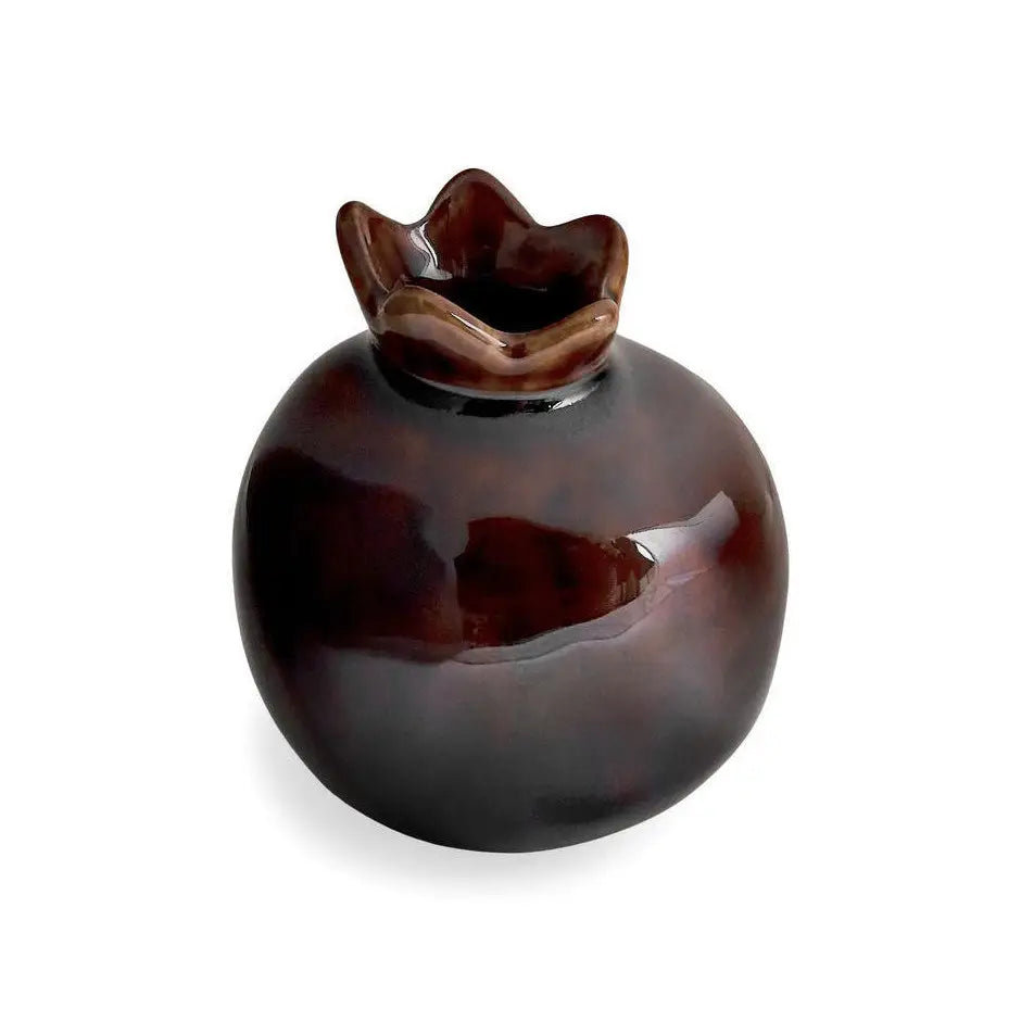 ADV - Vase Pomegranate Choco Brown 3.5x3.5’’