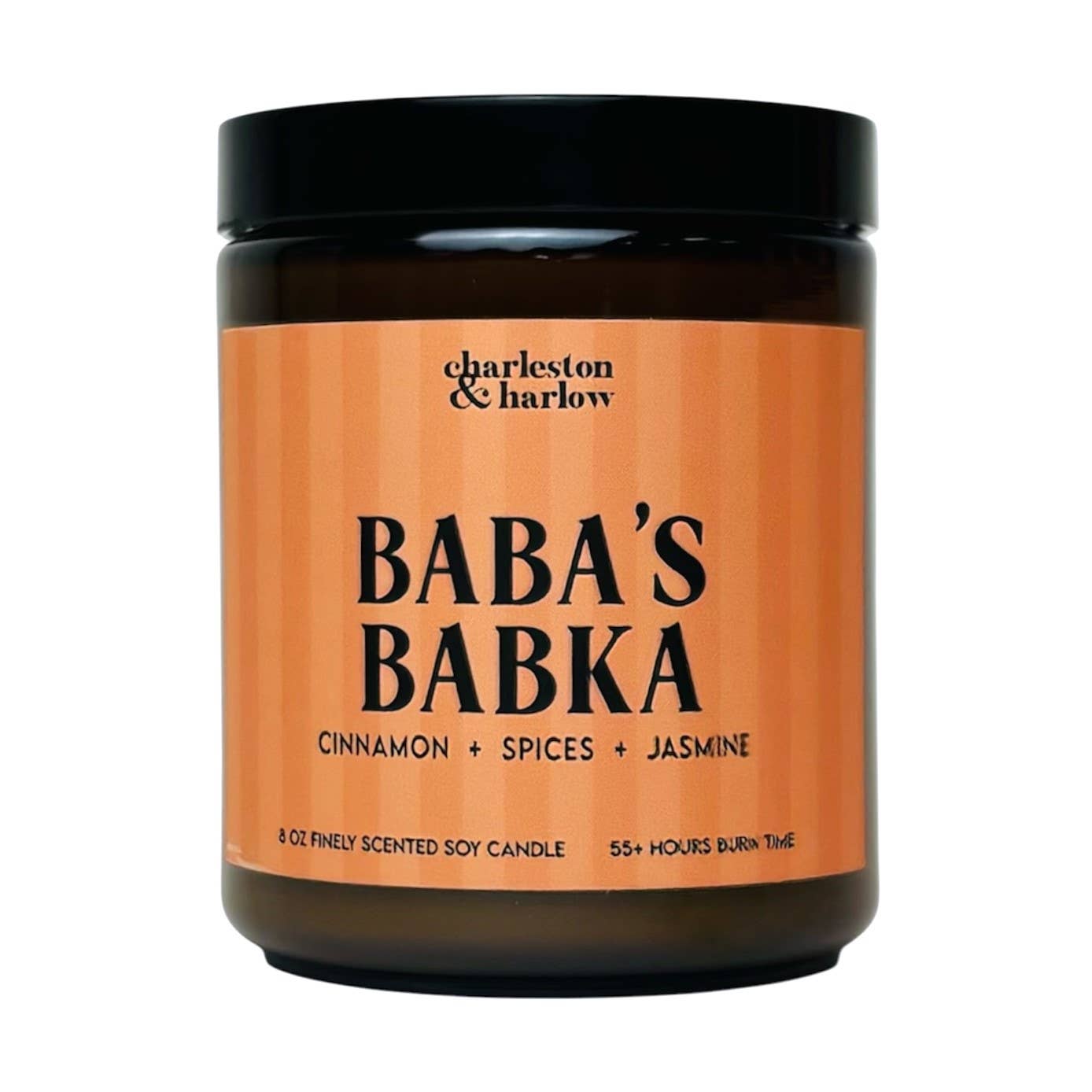 Charleston & Harlow Baba's Babka lid removed showing wick