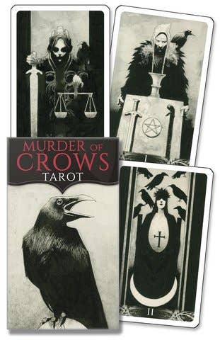 Murder of Crows mini tarot card illustrations - PABOOM